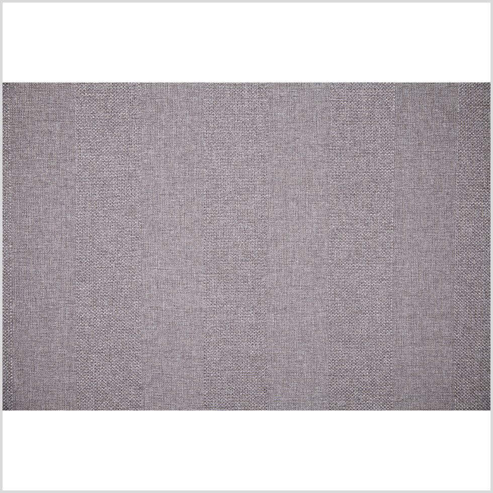 Heathered Gray Wides Stripes Linen-Like Woven