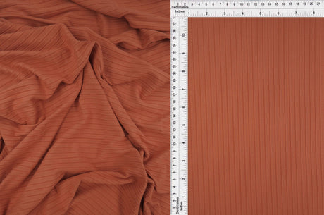 Rib Stretch Knit Fabric Solid