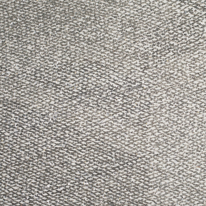 Silver Sequined Netted Lace