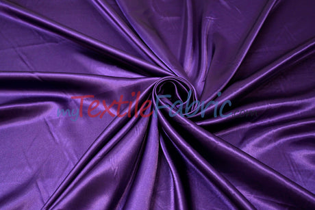 Charmeuse Satin Polyester Fabric - Solid, 58/60" Width, Multiple Colors (1 Yard)