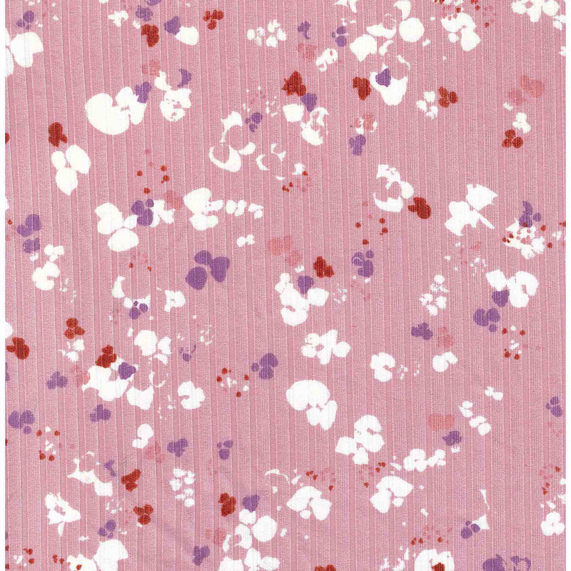 1 Yard Soft Stretchy 8x3 Rib Knit Fabric with Animal Print, Polyester Spandex Blend 58/60" Wide