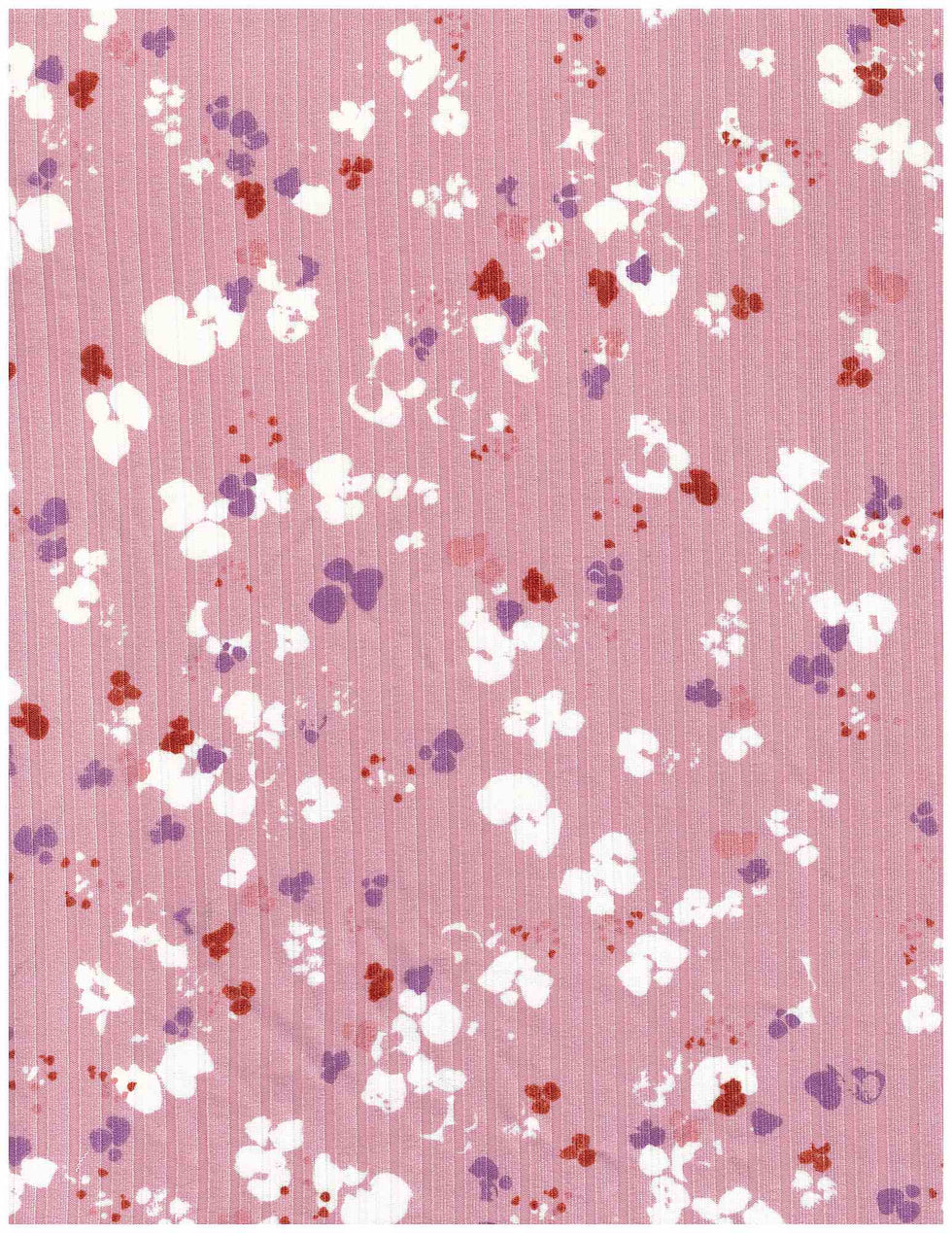 1 Yard Animal Print Rose 8x3 Yummy Rib Knit Fabric Soft Stretch 58/60 Inches Wide