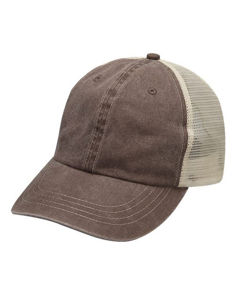 Adams Headwear Game Changer Pigment Dyed Mesh Cap Casual Trucker Hat