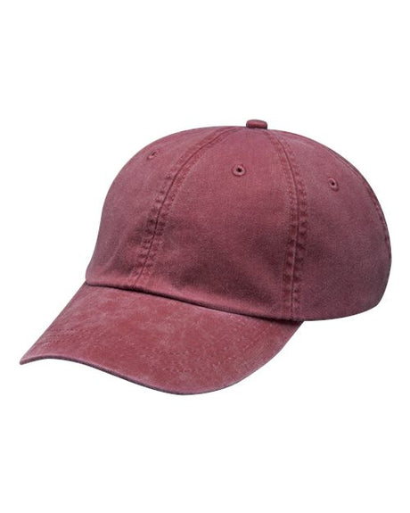 Adams Headwear Optimum Pigment Dyed Dad Hat Vintage Cotton Baseball Cap