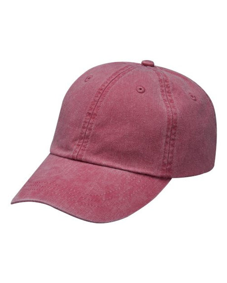 Adams Headwear Optimum Pigment Dyed Dad Hat Vintage Cotton Baseball Cap