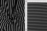 Striped Viscose Crepe Fabric 1 Yard Soft Draping Texture Lightweight 58/60" Wide