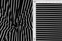 1 Yard Viscose Crepe Stripe Stretch Fabric with 1cm Line 58/60 Inch Wide