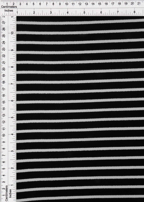 Viscose Crepe Stripe Stretch Fabric