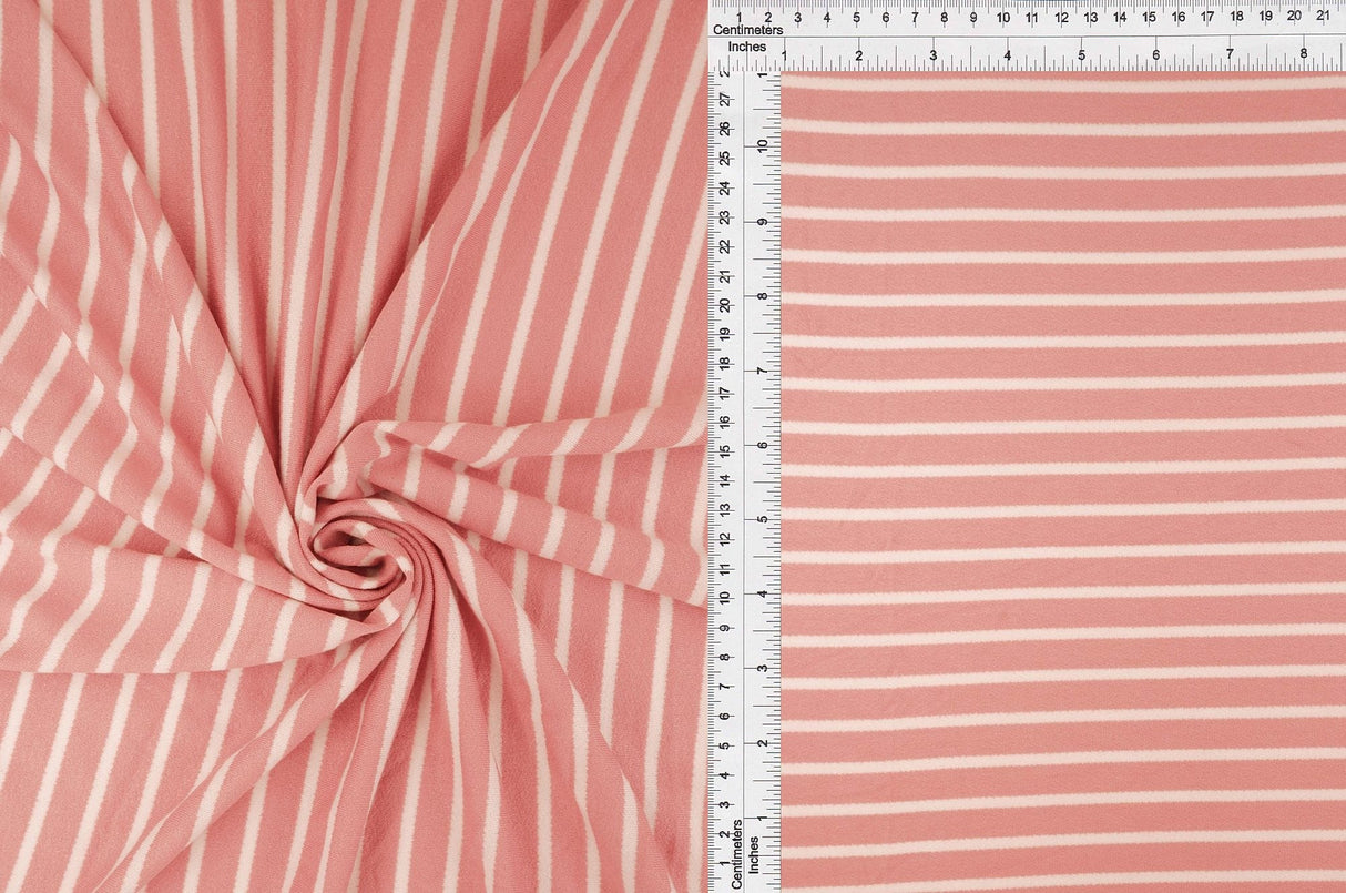 Viscose Crepe Stripe Stretch Fabric