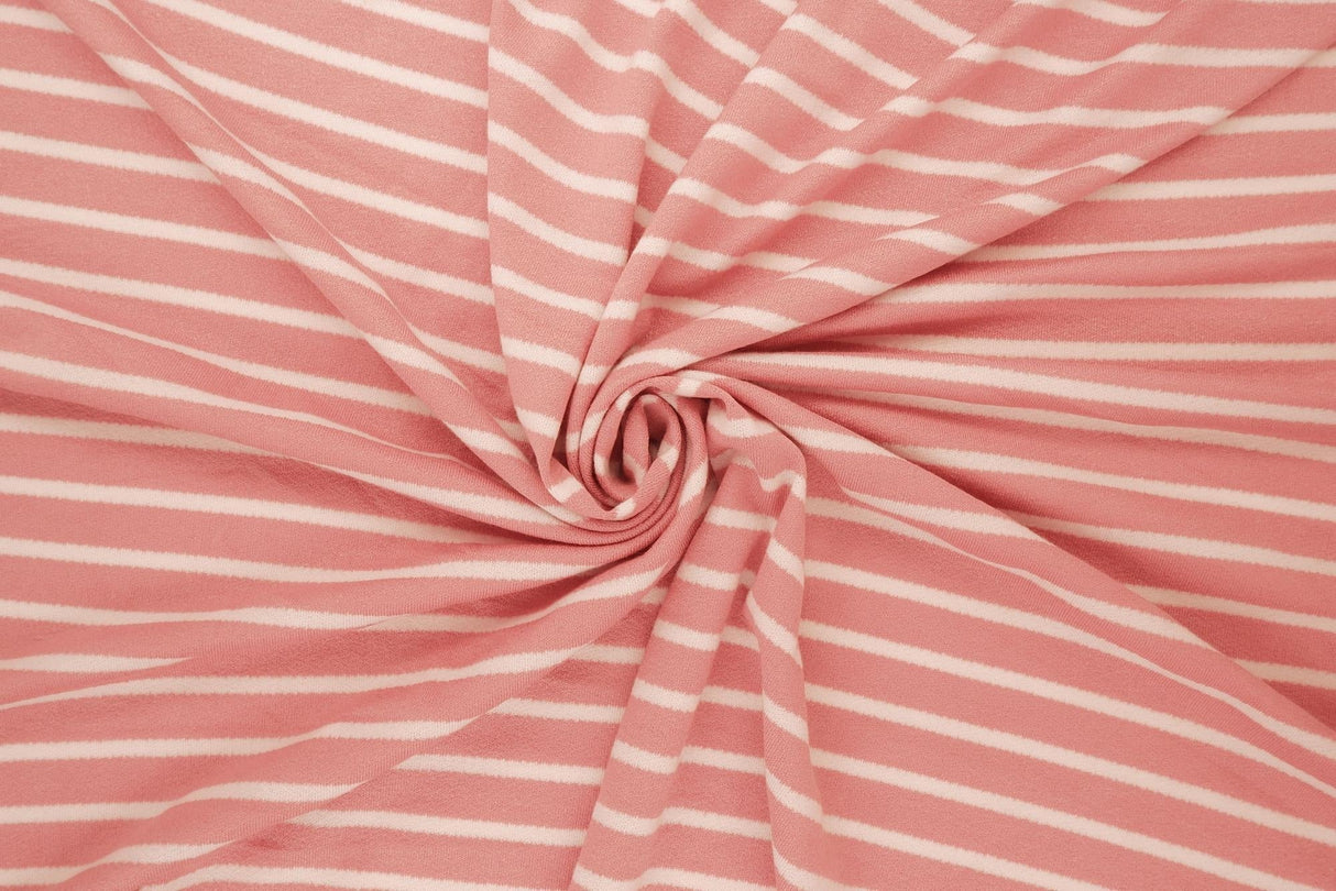 Viscose Crepe Stripe Stretch Fabric