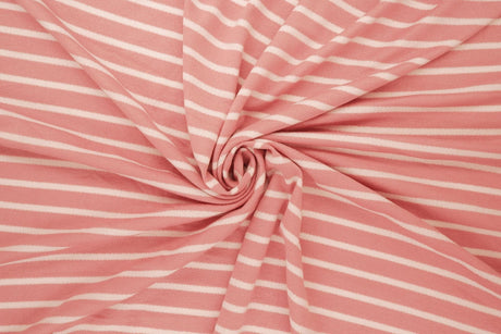 Viscose Crepe Stripe Stretch Fabric