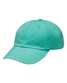 Optimum Pigment-Dyed Cotton Dad Hat with Mesh Lining, Adjustable Leather Strap