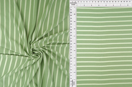 Viscose Crepe Stripe Stretch Fabric