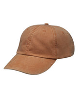 Optimum Pigment-Dyed Cotton Dad Hat with Mesh Lining, Adjustable Leather Strap