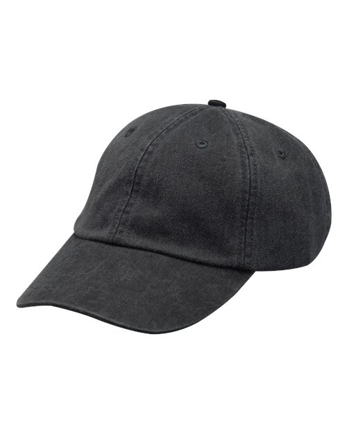 Optimum Pigment-Dyed Cotton Dad Hat with Mesh Lining, Adjustable Leather Strap