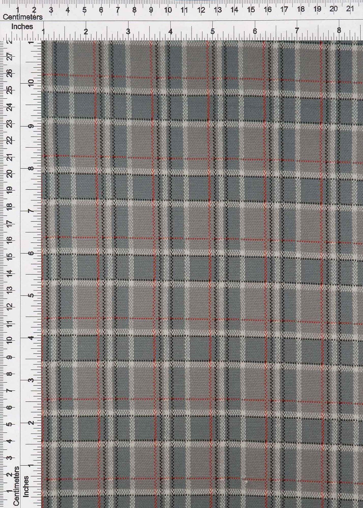Plaid Double Knit Jacquard Stretch Fabric