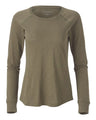 Women's Solid Preppy Patch Long Sleeve T-Shirt