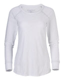 Women's Solid Preppy Patch Long Sleeve T-Shirt
