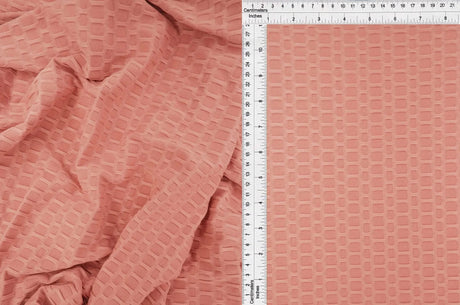 Honeycomb Knit Jacquard Solid Fabric Stretch Polyester Spandex 58/60 Inches Wide