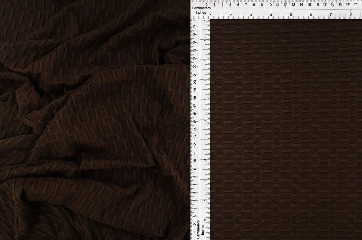 Honeycomb Knit Jacquard Solid Fabric 1 Yard Stretch Soft Durable 58/60" Wide