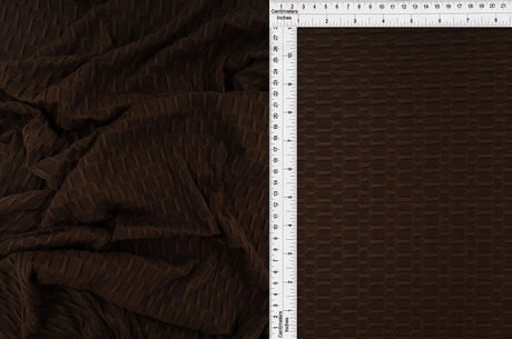 Honeycomb Knit Jacquard Solid Fabric 1 Yard Stretch Soft Durable 58/60" Wide