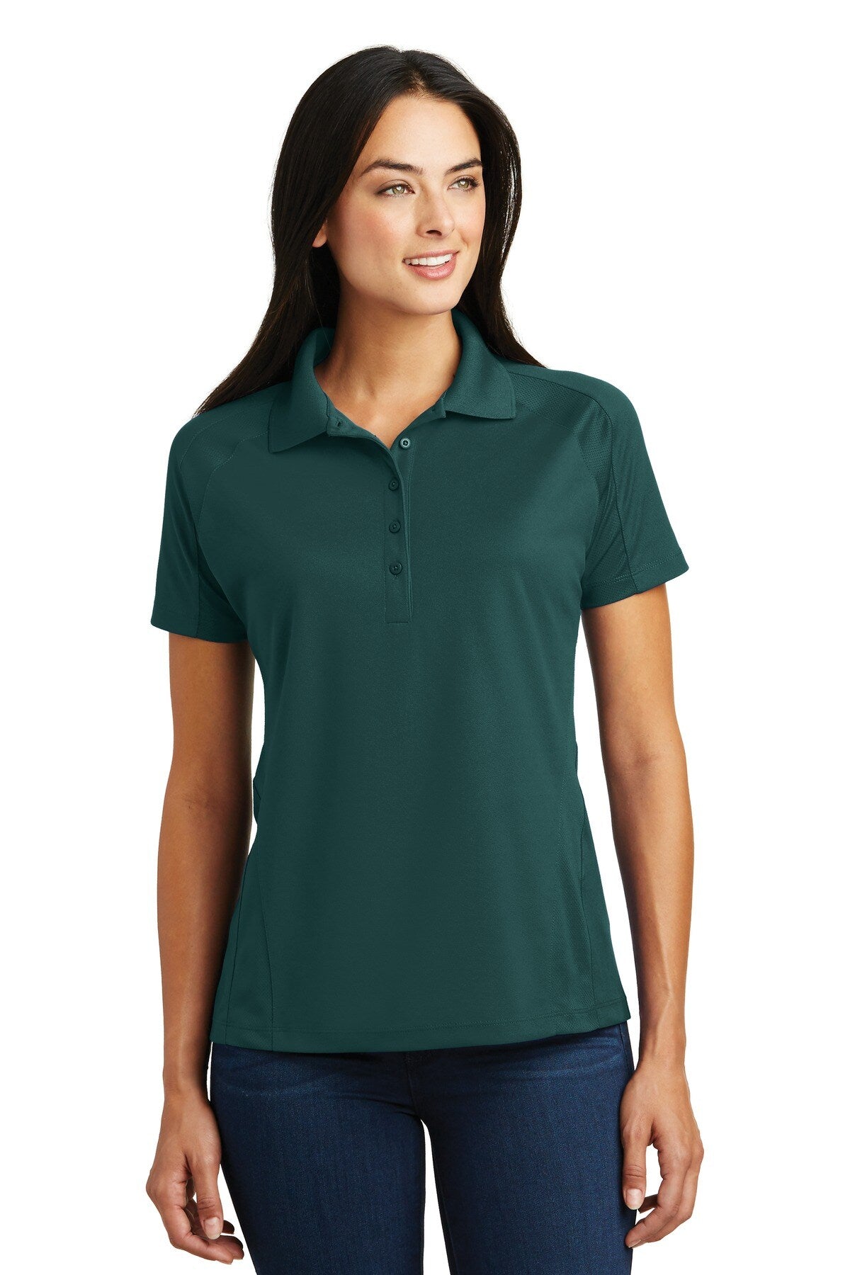 Sport-Tek® Womens Dri-Mesh Pro Polo Moisture Wicking Breathable Athletic Shirt