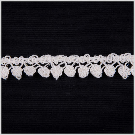 White Solid Crochet Lace