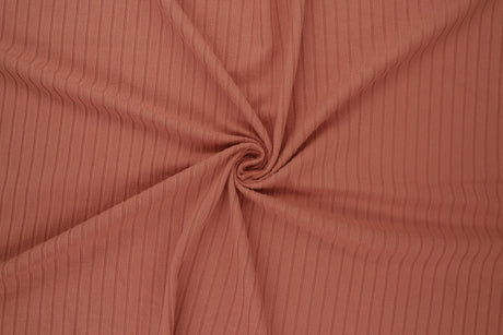 Rib Stretch Knit Fabric Solid
