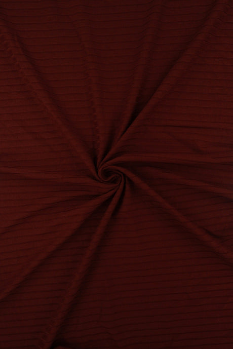 Rib Stretch Knit Fabric Solid