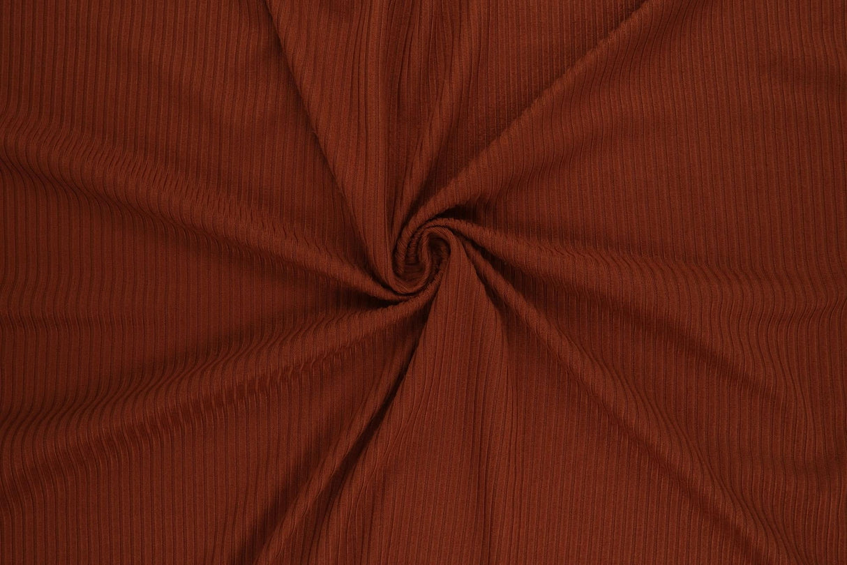 Rib Solid Stretch Knit Fabric