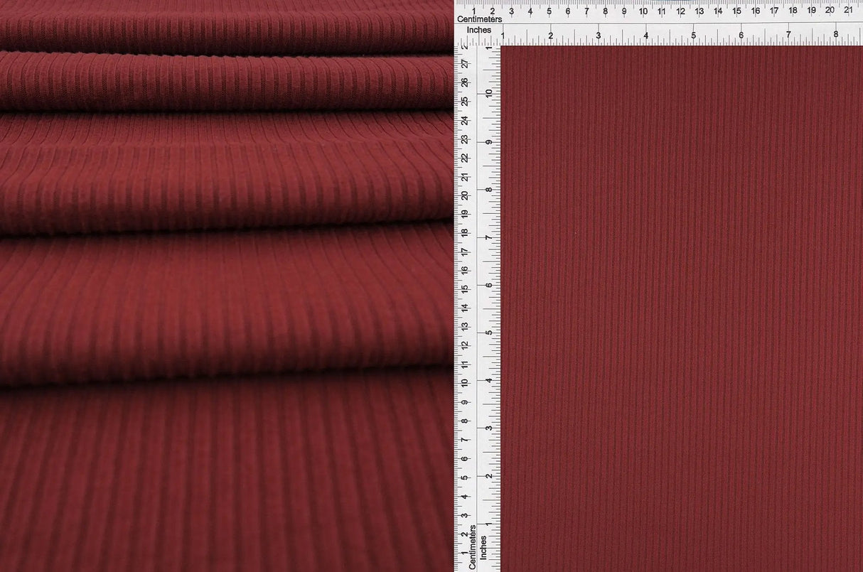 1 Yard 4x2 Yummy Rib Knit Fabric 170 GSM, 58/60? Wide Polyester Spandex Blend