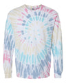 Multi-Color Spiral Tie-Dyed Long Sleeve T-Shirt