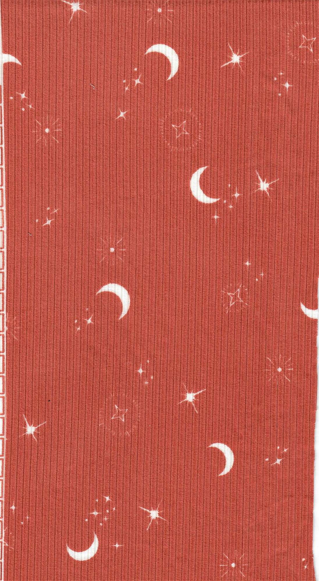 Star and Moon Stretch Knit Fabric