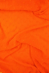 1 Yard Waffle Swiss Dot Chiffon Woven Fabric Textured Sheer Soft Drapery 59/60" Width