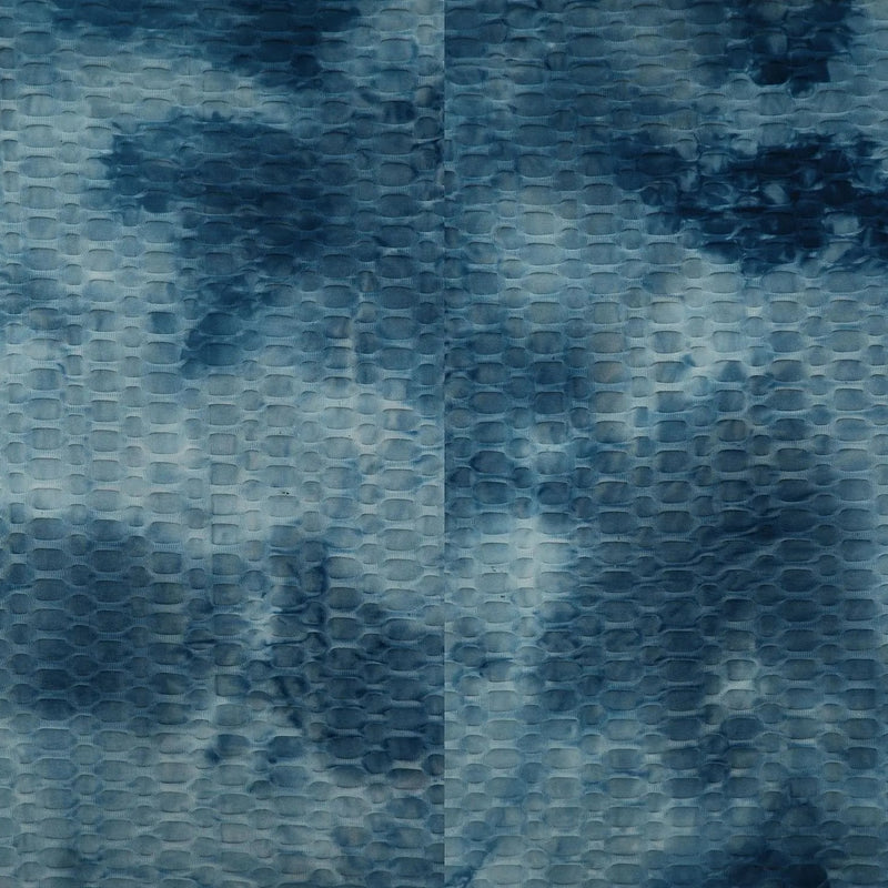 1 Yard Polyester Spandex Honeycomb Knit Real Tie Dye Fabric 58/60" Width