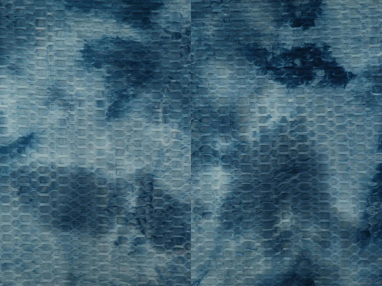 Honeycomb Knit Real Tie Dye Jacquard Fabric 1 Yard Soft Stretch Textured 58/60" Wide