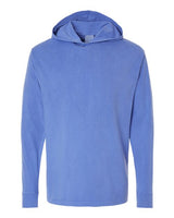 Garment-Dyed Jersey Hooded Long Sleeve T-Shirt