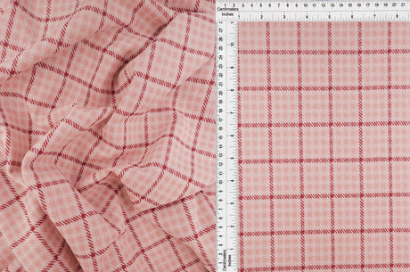 Double Knit Jacquard Plaid Stretch Fabric
