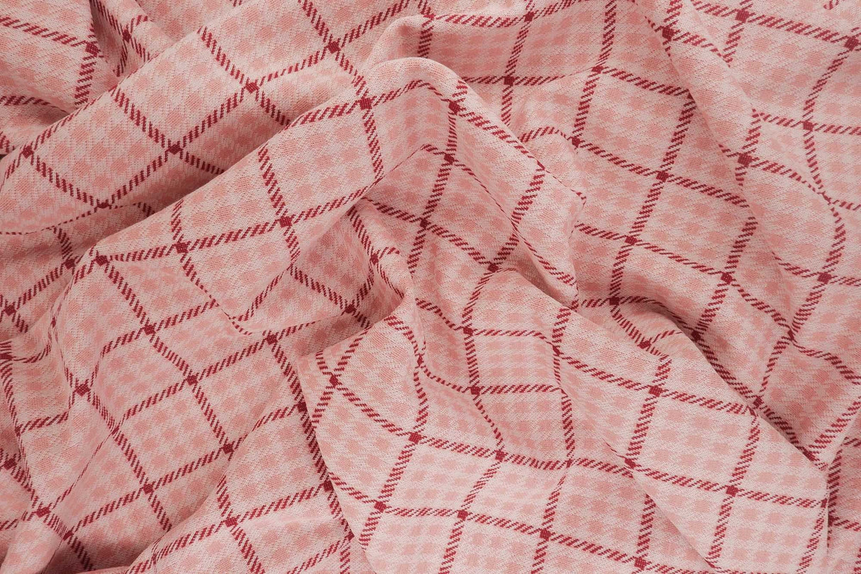 Double Knit Jacquard Plaid Stretch Fabric