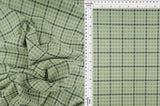 Double Knit Jacquard Plaid Fabric 1 Yard Medium Weight Soft Stretch 58/60" Wide