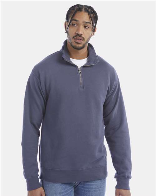 Garment-Dyed Quarter-Zip Sweatshirt