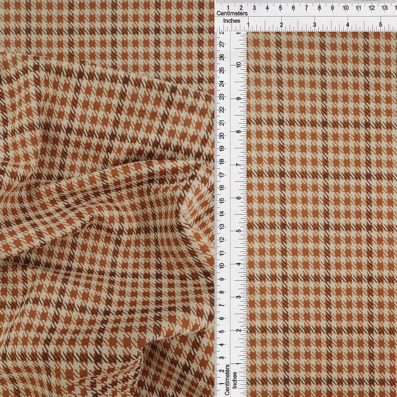 Double Knit Jacquard Plaid Stretch Fabric