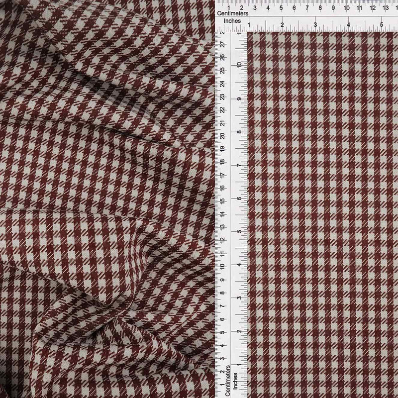 Double Knit Jacquard Plaid Fabric