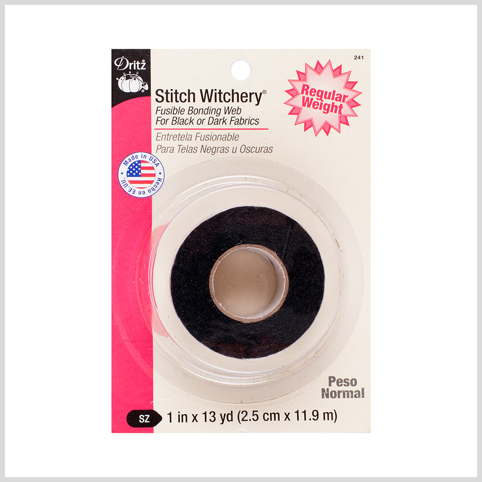 Dritz Black Stitch Witchery - 1 in x 13 yd Spool