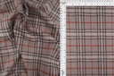 Tela jacquard de punto doble con estampado a cuadros, poliéster con spandex elástico, ancho de 58/60 pulgadas