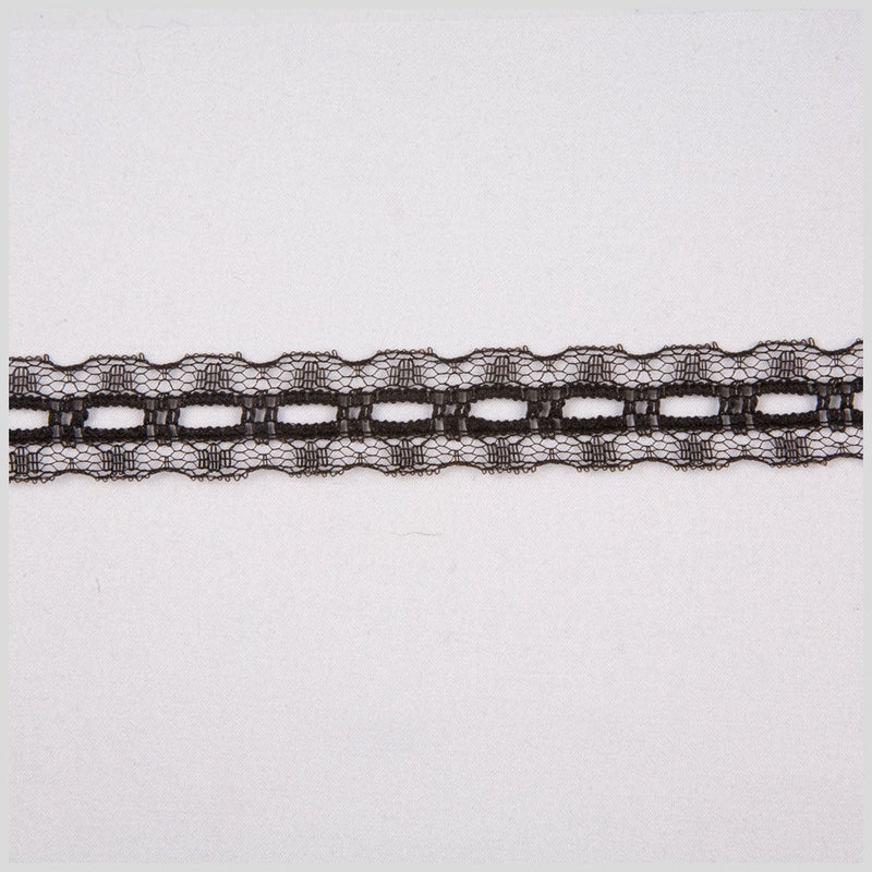 3/4" Black Raschel Lace