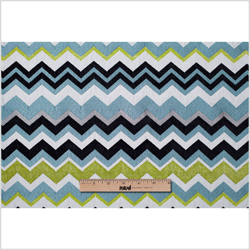 Spearmint Bold Colors Chevron Chenille