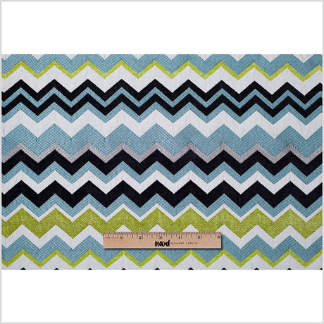 Spearmint Bold Colors Chevron Chenille