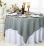 Square Sequin Table Overlay 72x72 Silver