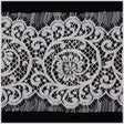 6" White French Lace